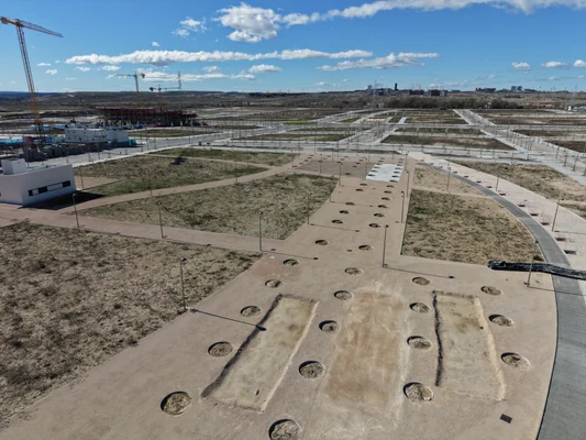 Vista aérea obras Los Ahijones