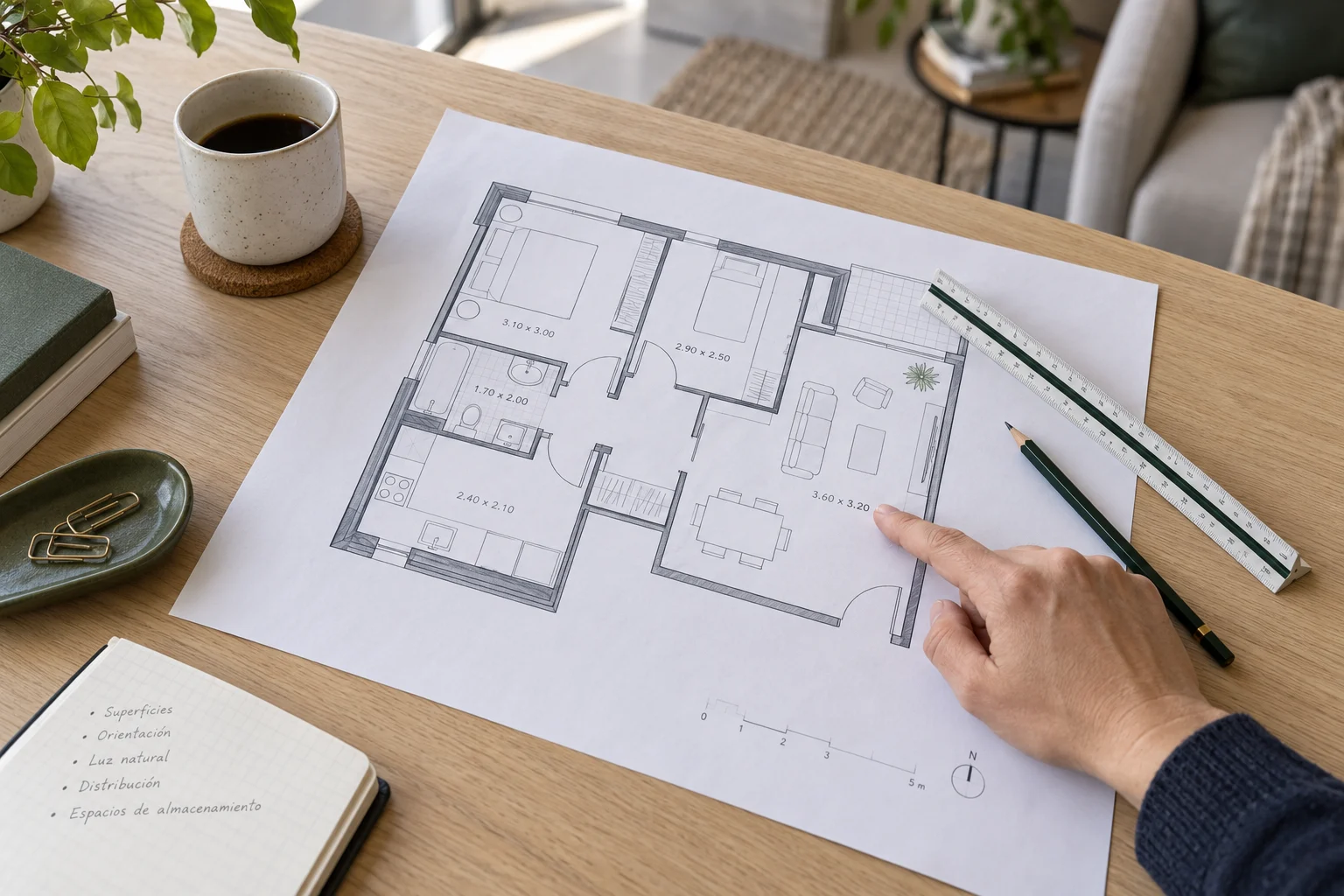 Cómo leer el plano de una vivienda antes de reservar