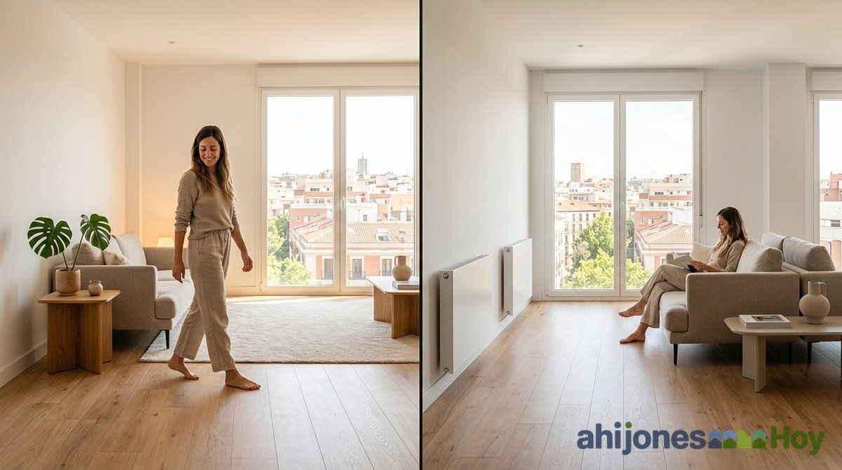 Suelo radiante vs radiadores: qué pedir en tu vivienda nueva