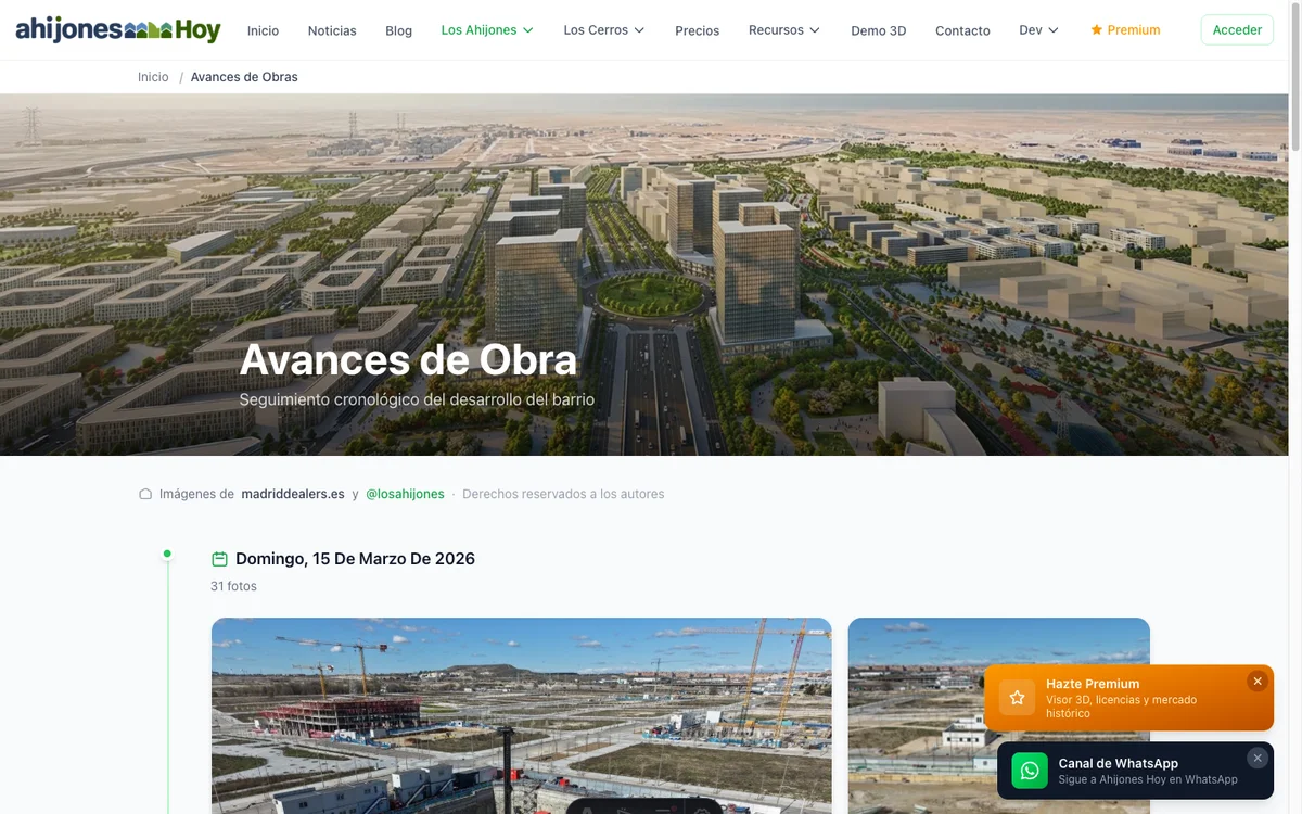 Avances semanales de obra en Los Ahijones