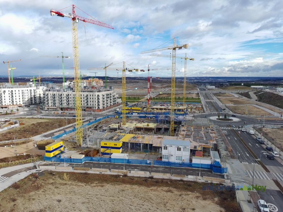 Vista aérea de las obras