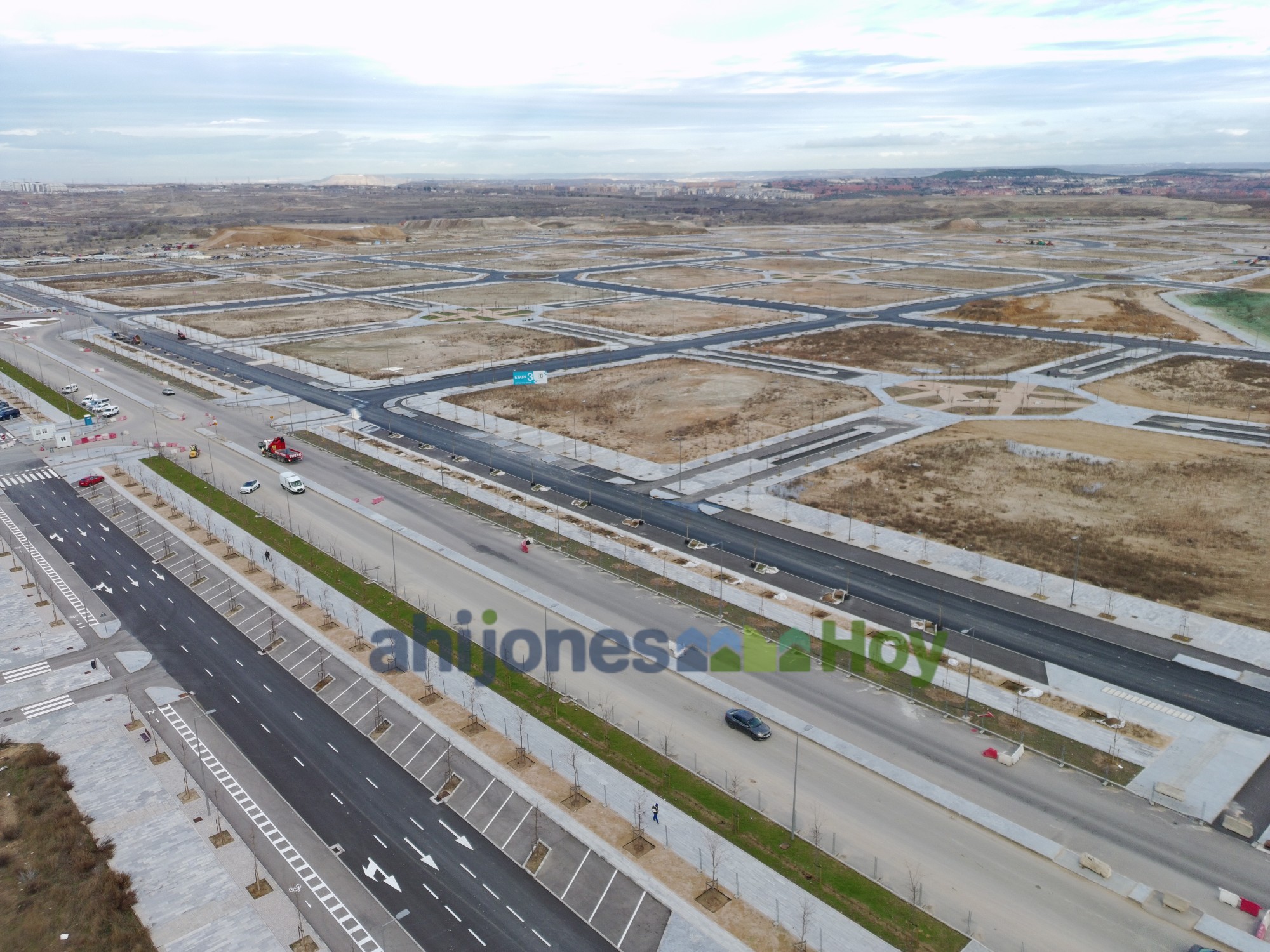 Vista de la urbanización y parcelas